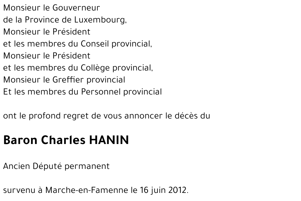 Charles HANIN