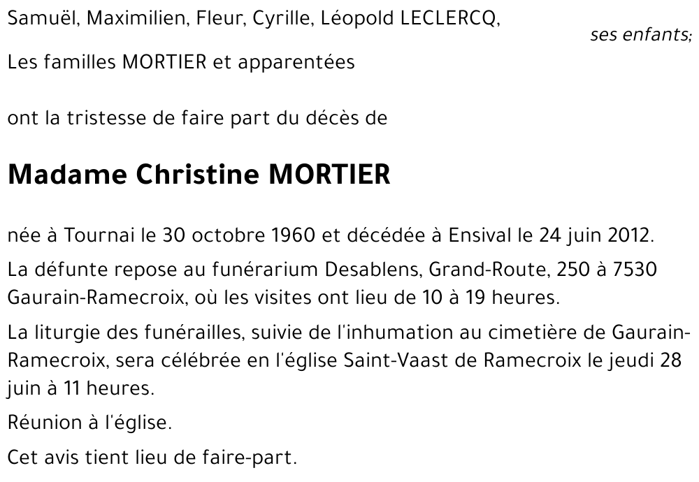 Christine MORTIER