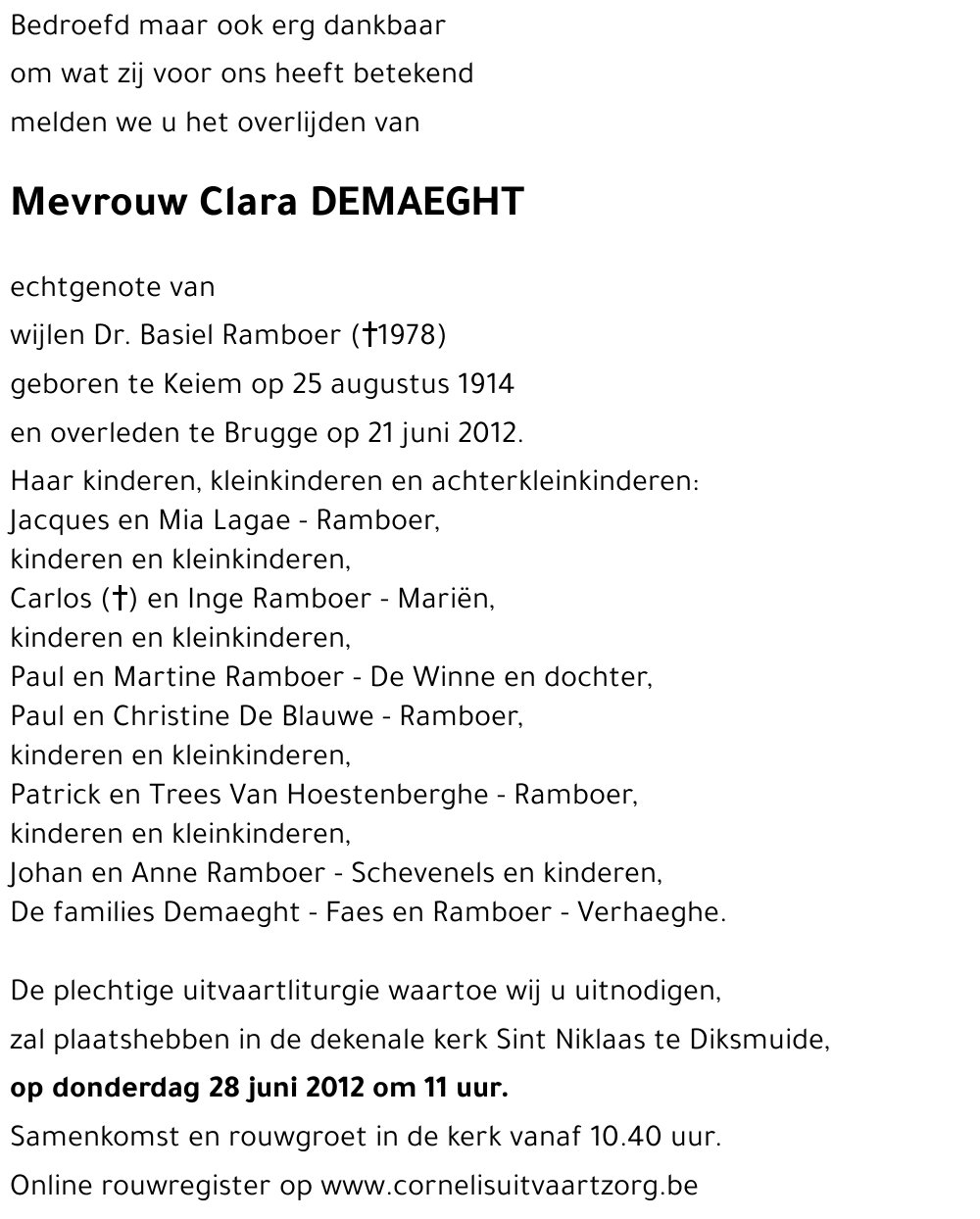 Clara DEMAEGHT