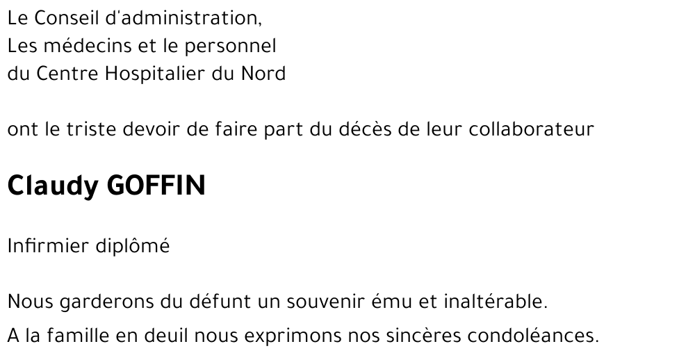 Claudy GOFFIN