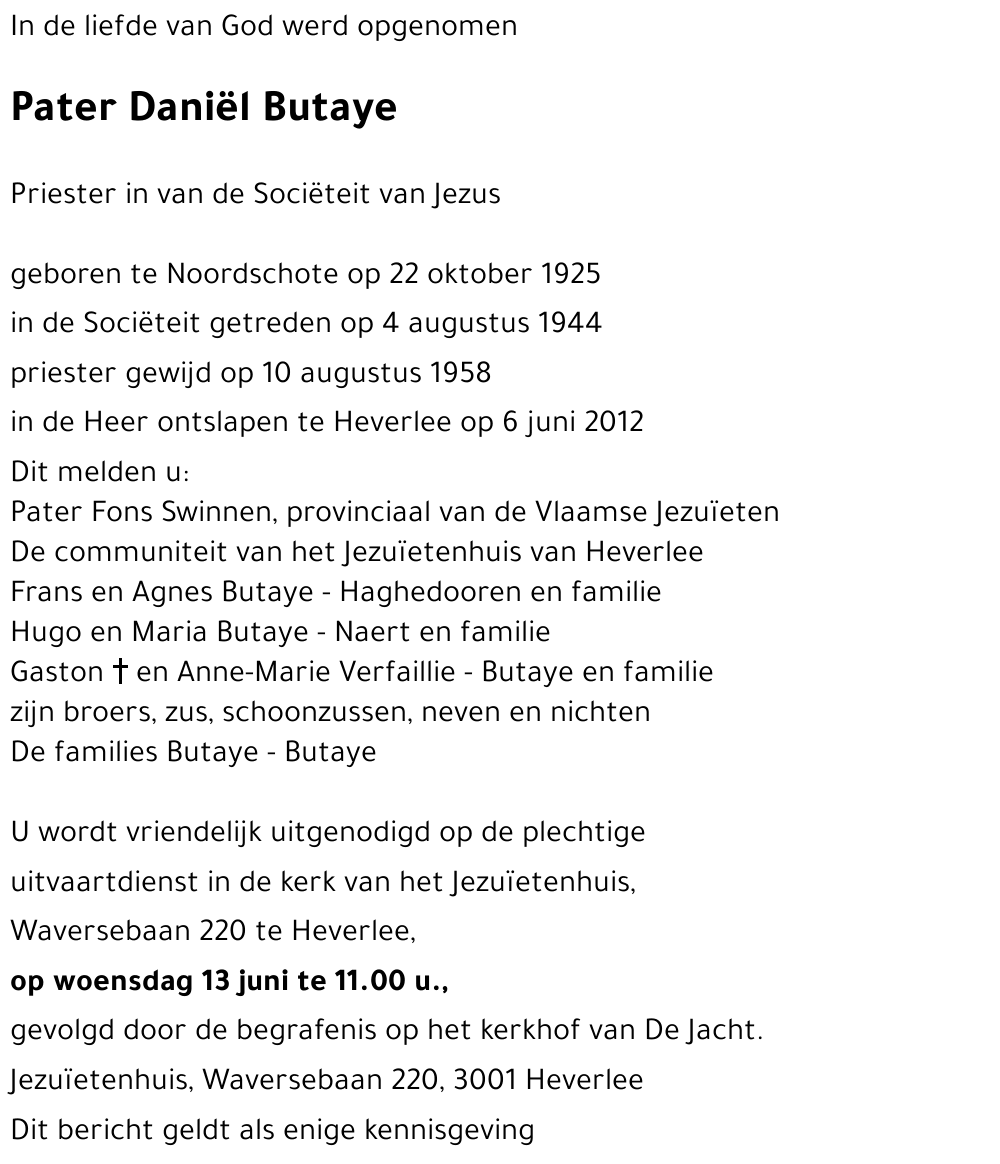 Daniël BUTAYE