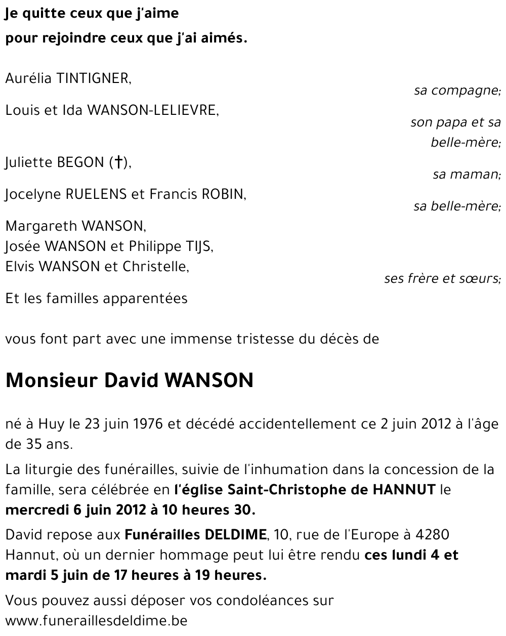 David WANSON