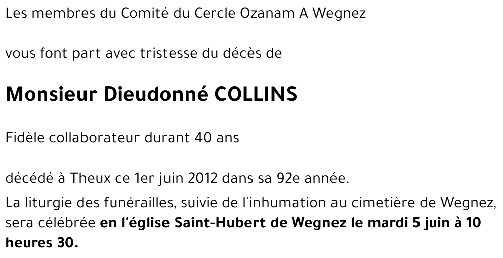 Dieudonné COLLINS