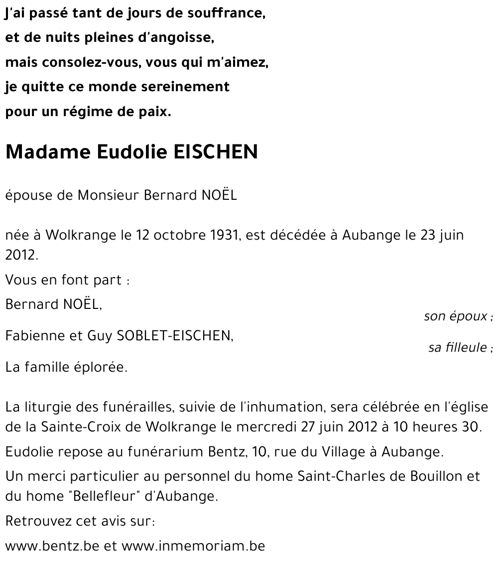 Eudolie EISCHEN