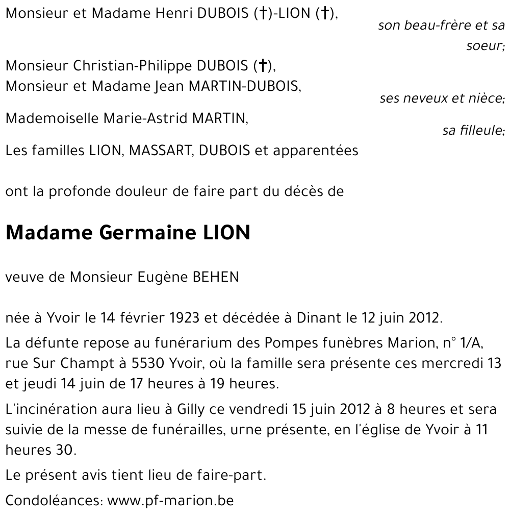 Germaine LION