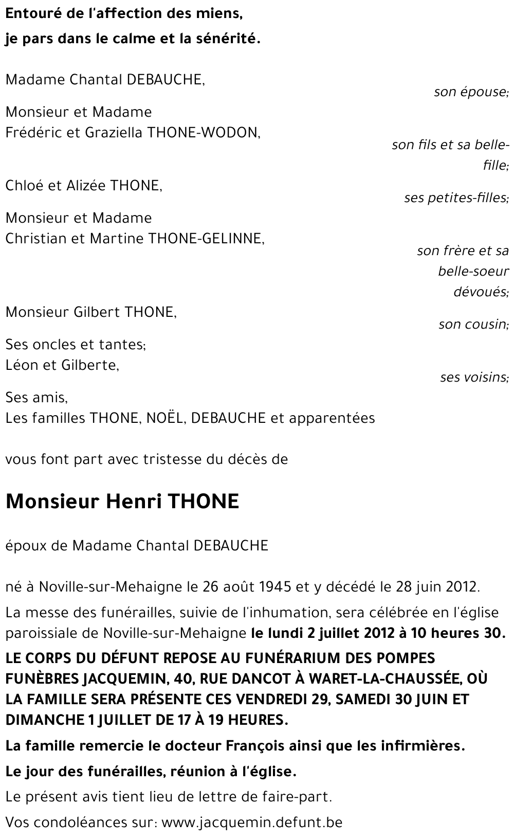 Henri THONE