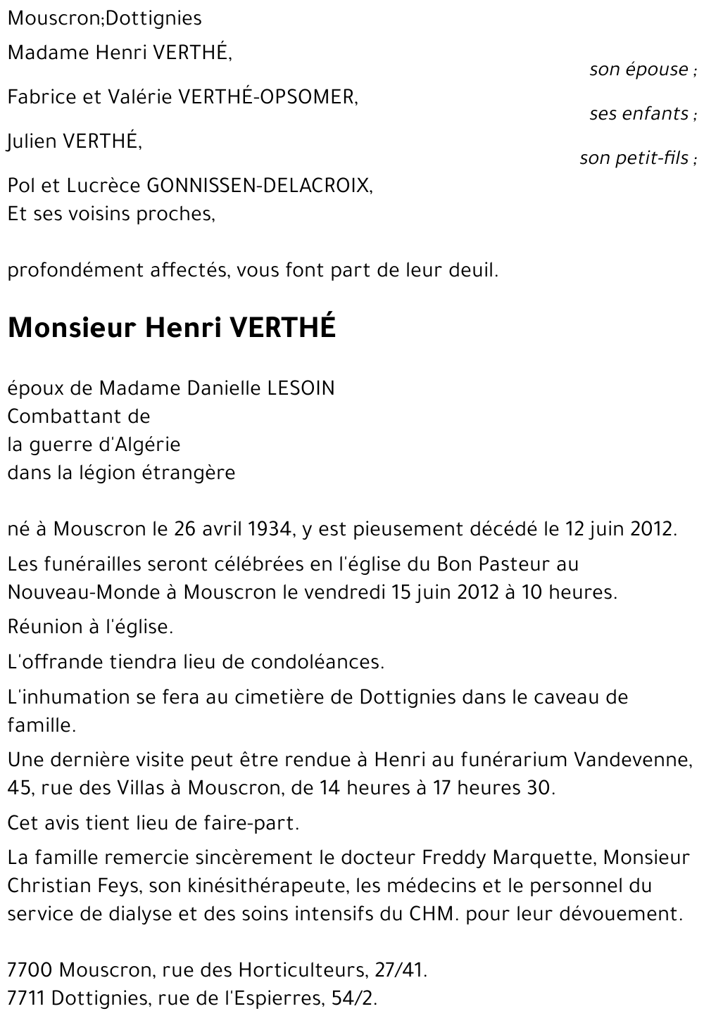 Henri VERTHE