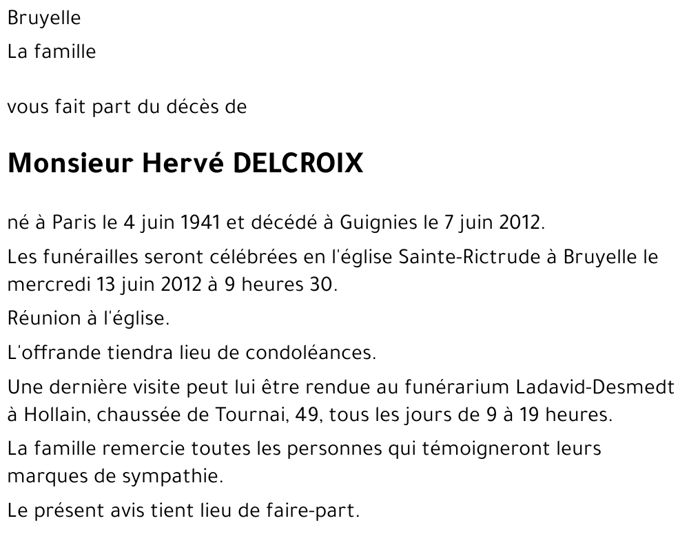 Hervé DELCROIX