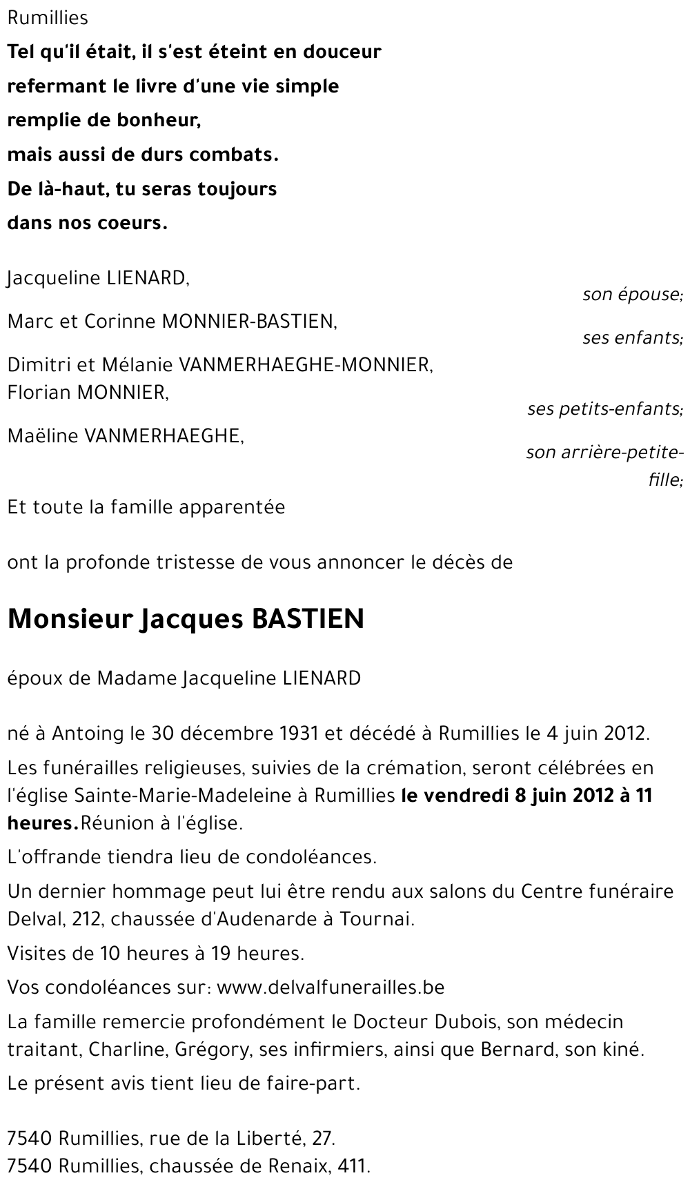 Jacques BASTIEN