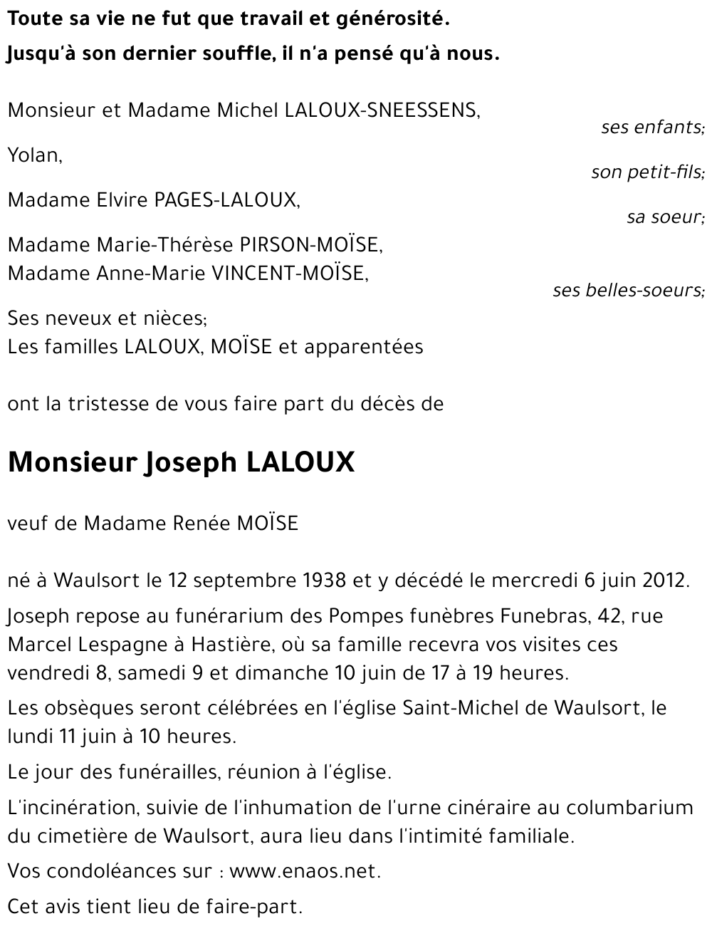 Joseph LALOUX