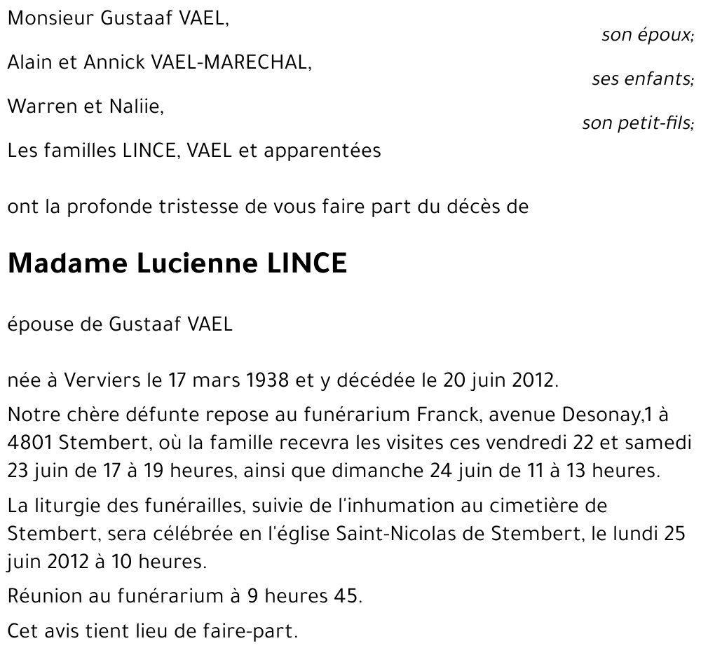 Lucienne LINCE