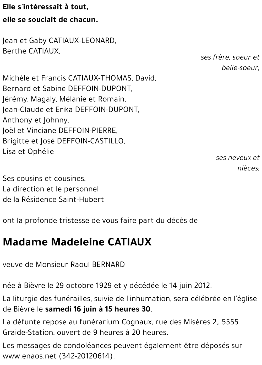 Madeleine CATIAUX