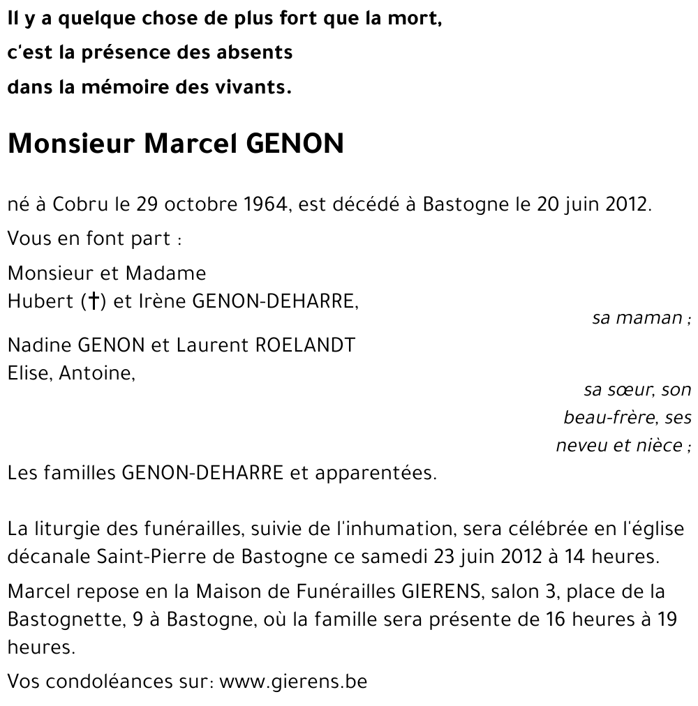 Marcel GENON