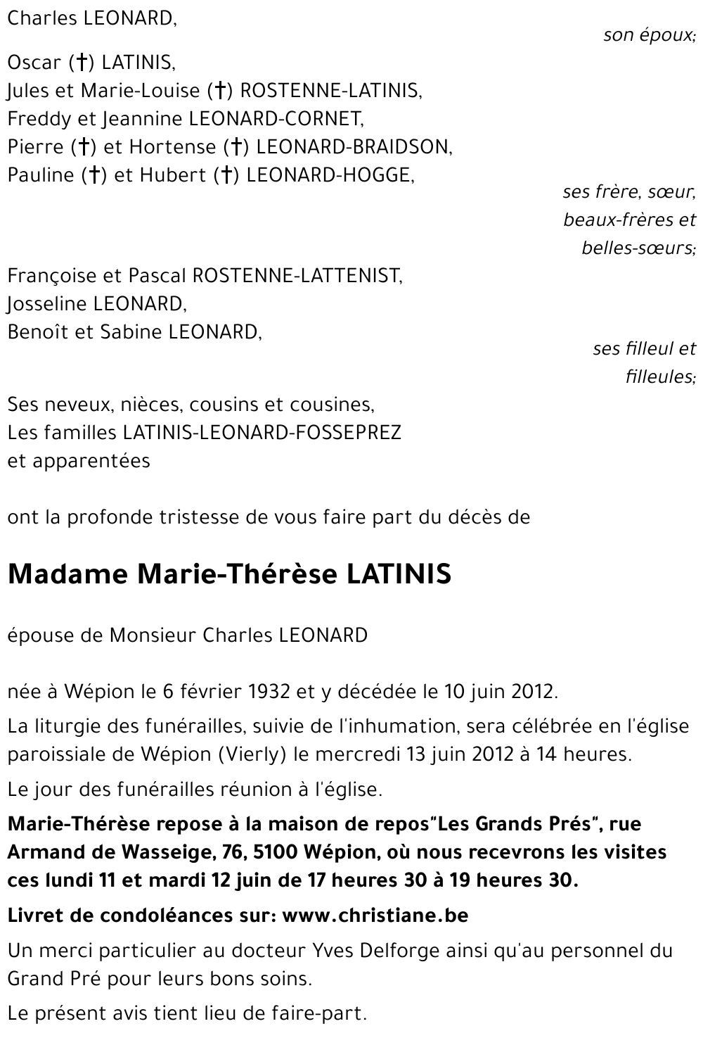 Marie-Thérèse LATINIS