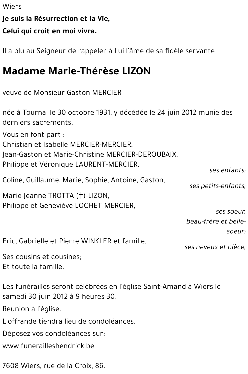 Marie-Thérèse LIZON