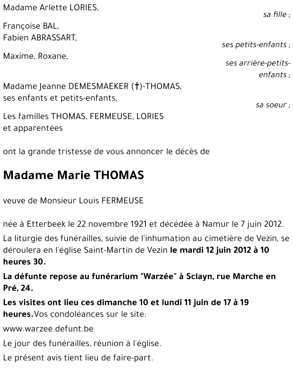 Marie THOMAS