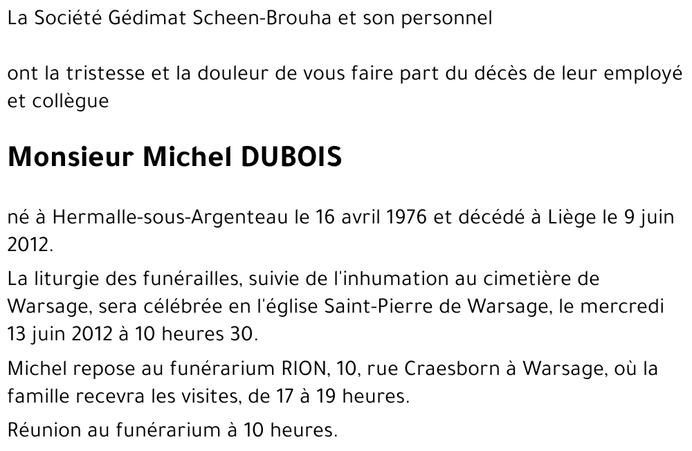 Michel DUBOIS