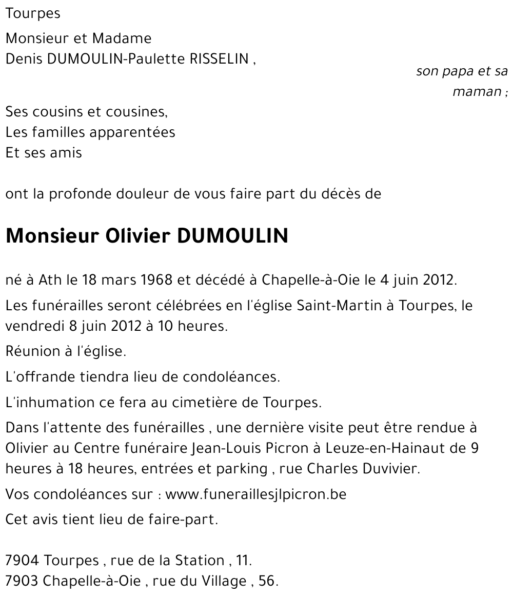 Olivier DUMOULIN