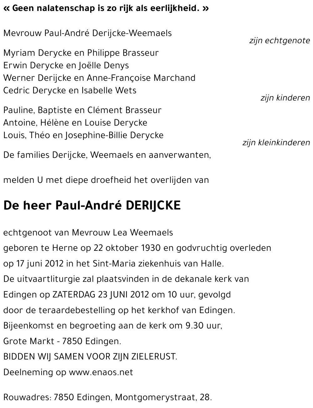 Paul-André DERIJCKE