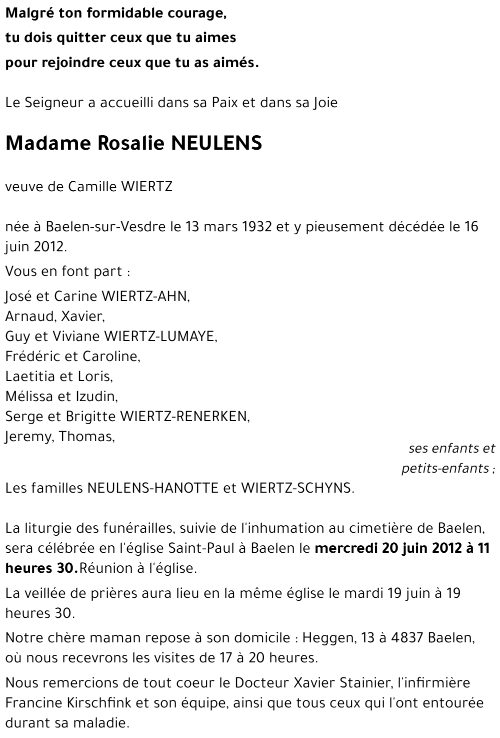 Rosalie NEULENS