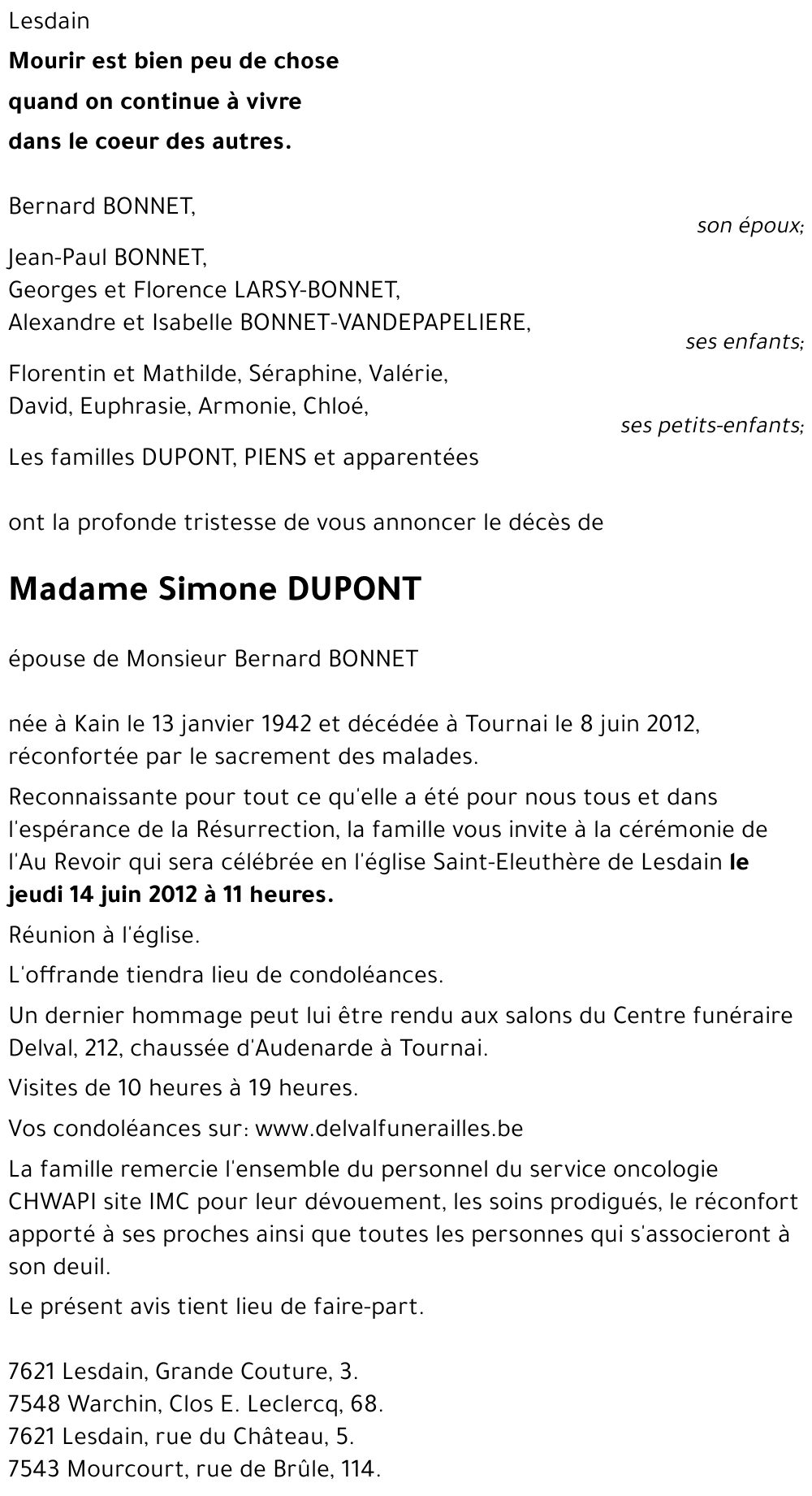 Simone DUPONT