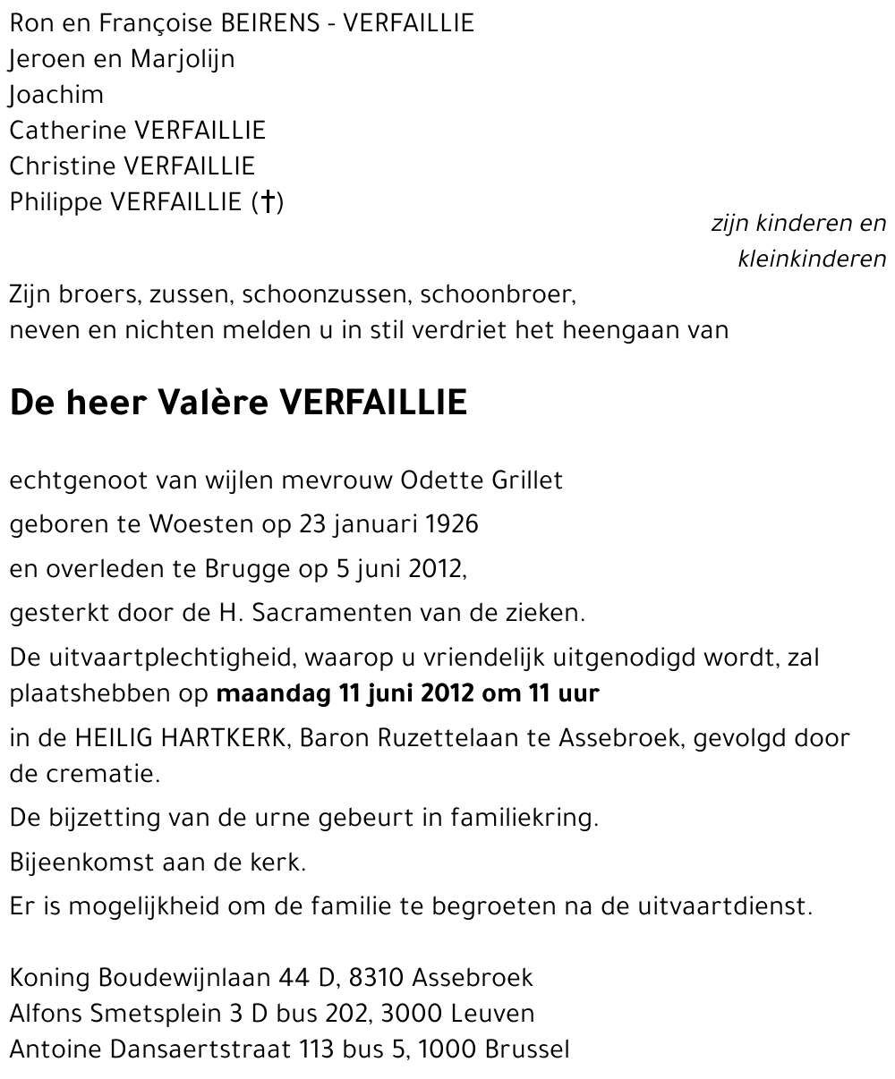 Valère VERFAILLIE