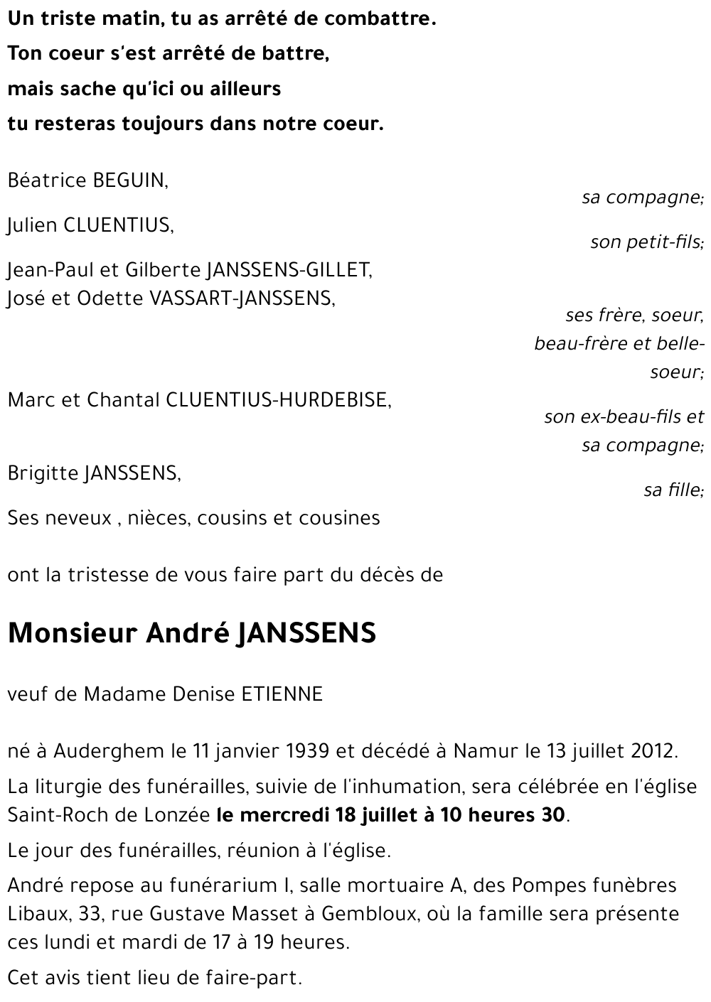 André JANSSENS