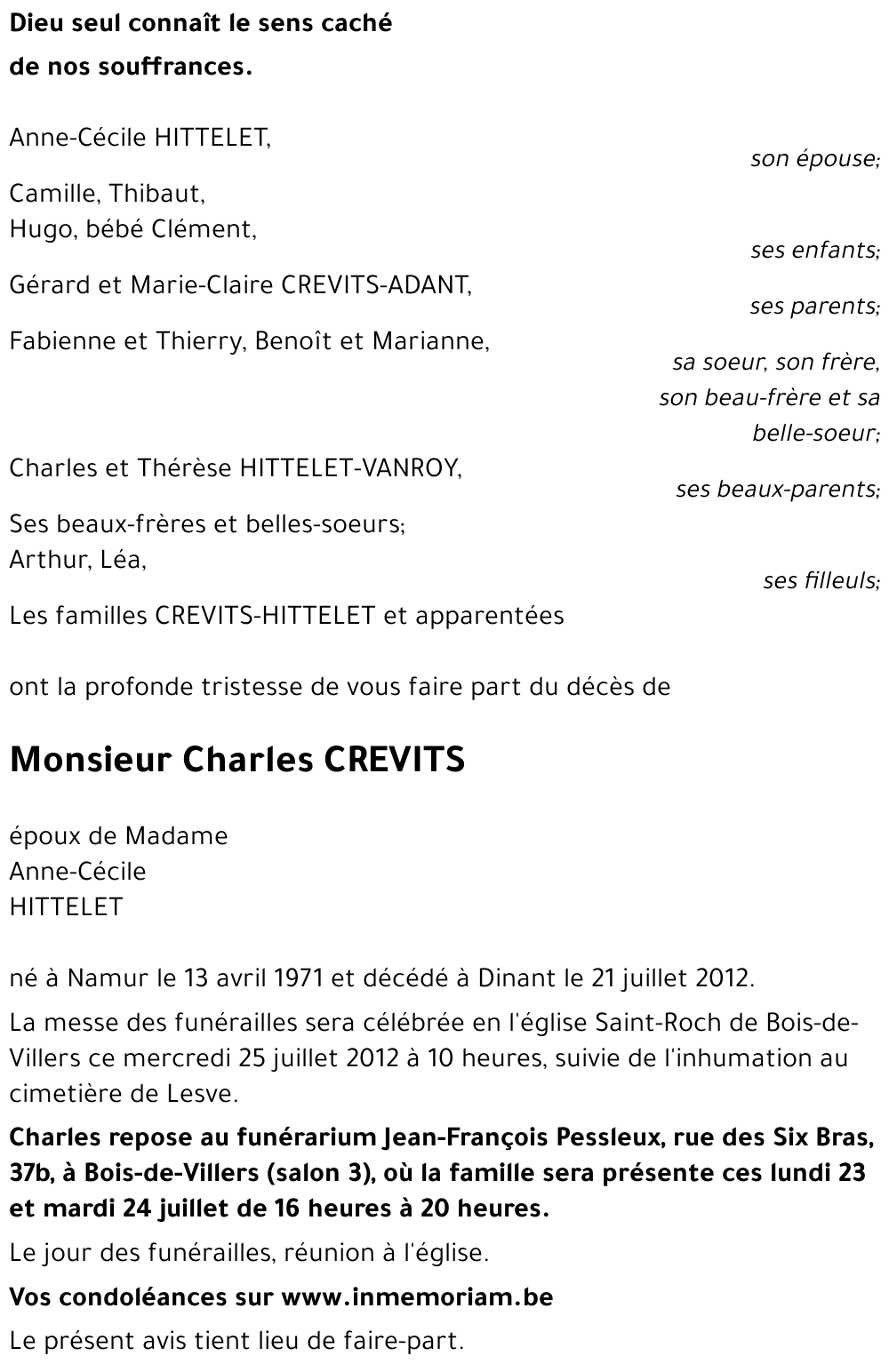 Charles CREVITS