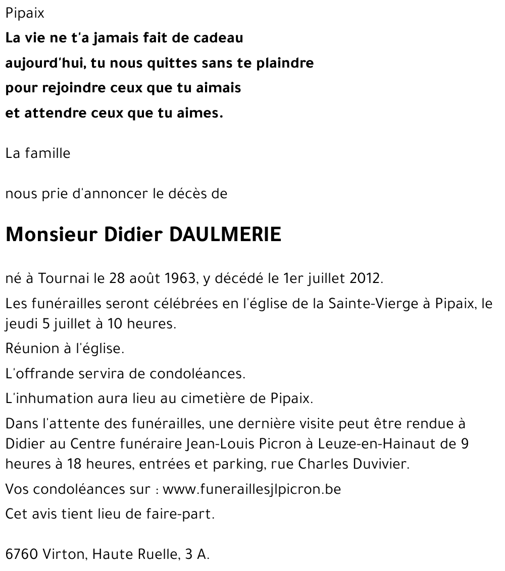 Didier DAULMERIE