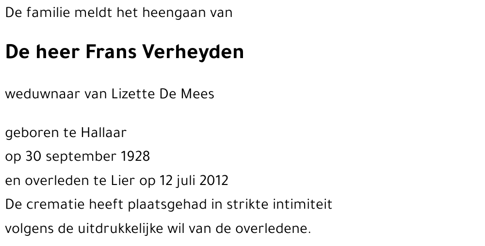 Frans Verheyden