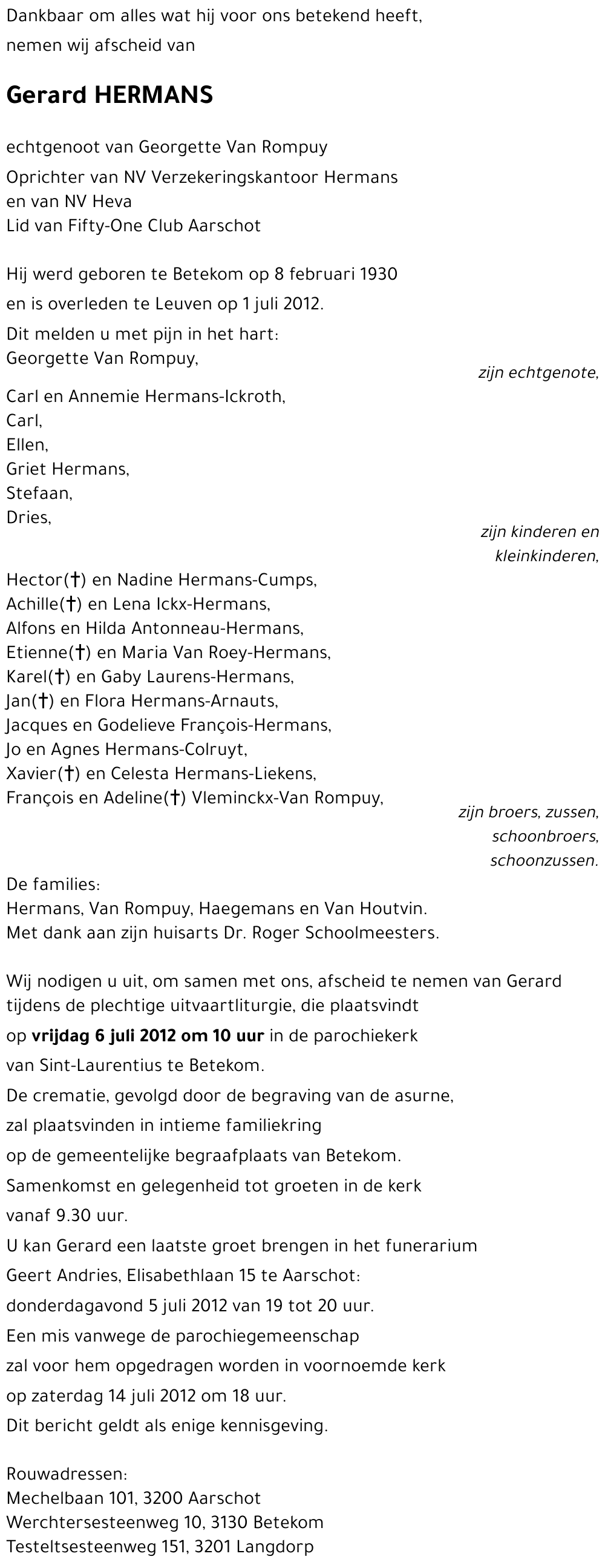 Gerard HERMANS