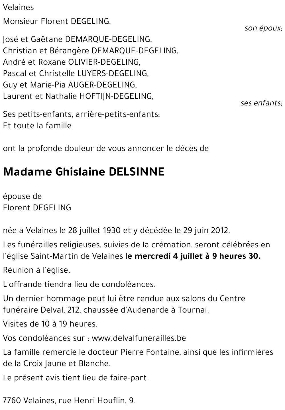 Ghislaine DELSINNE