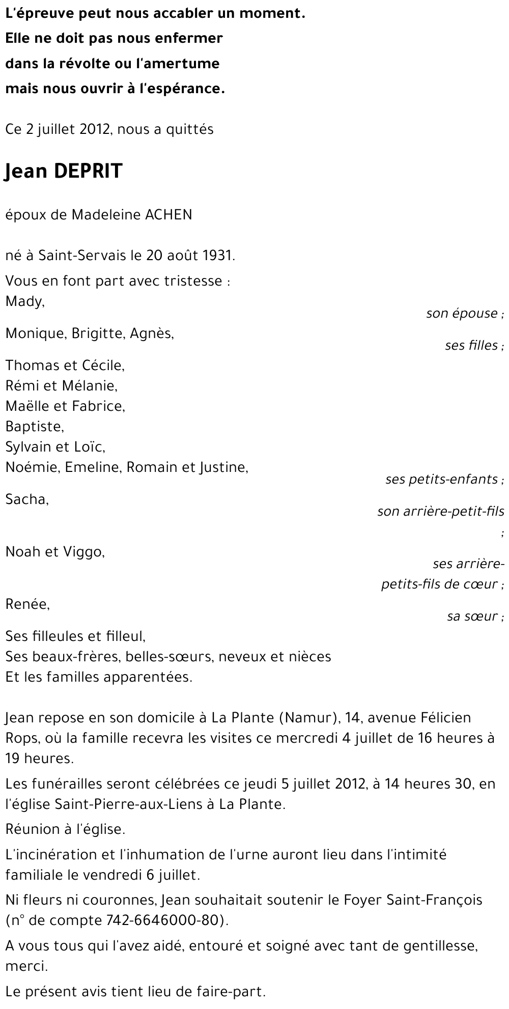 Jean DEPRIT