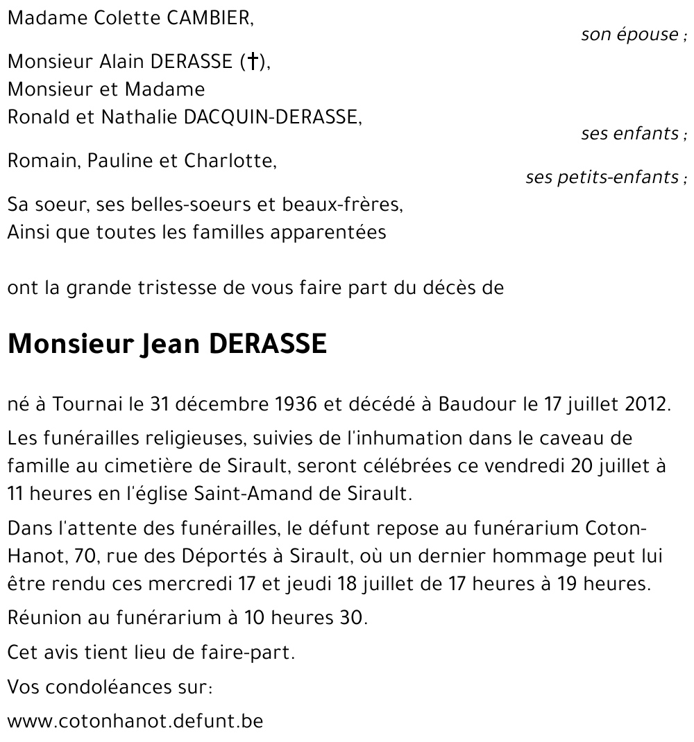 Jean DERASSE