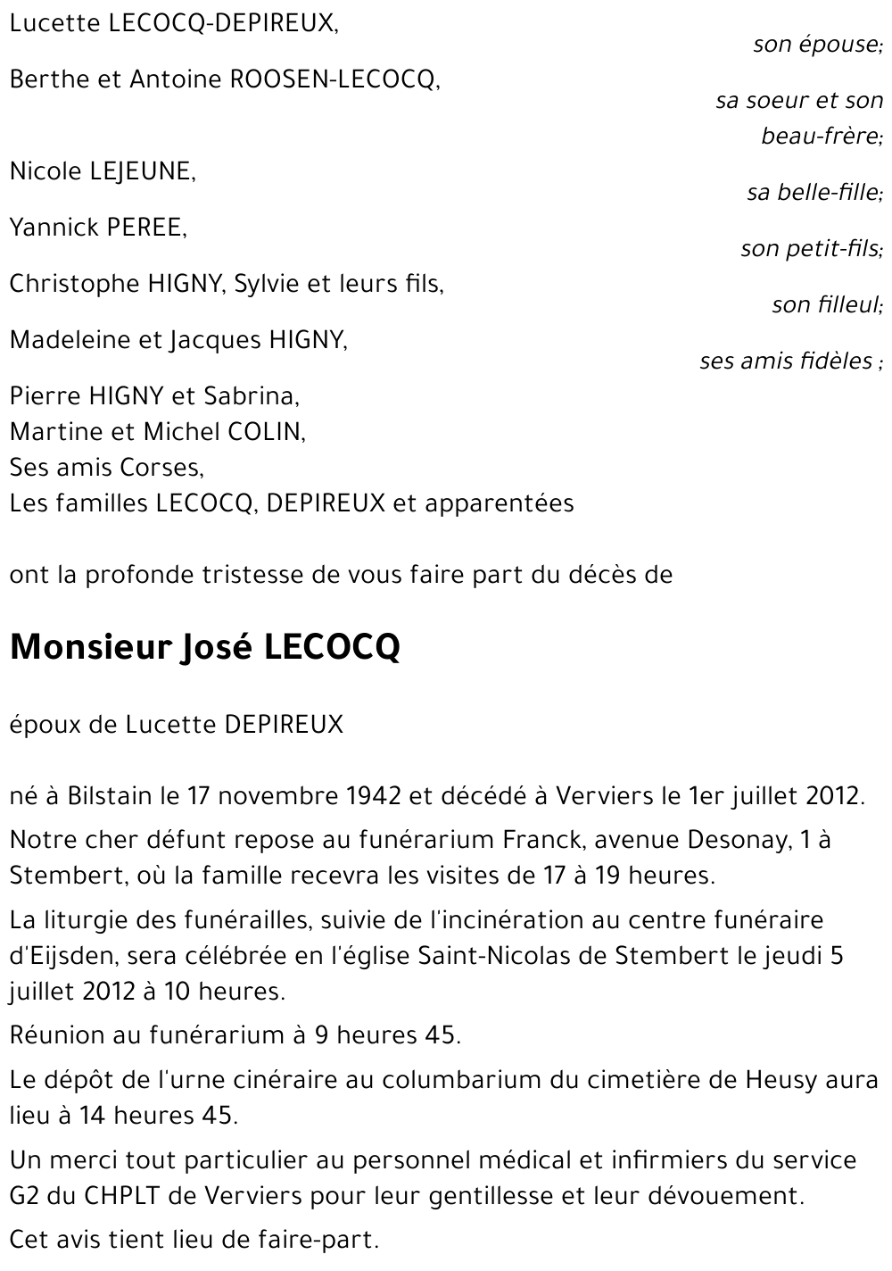 José LECOCQ