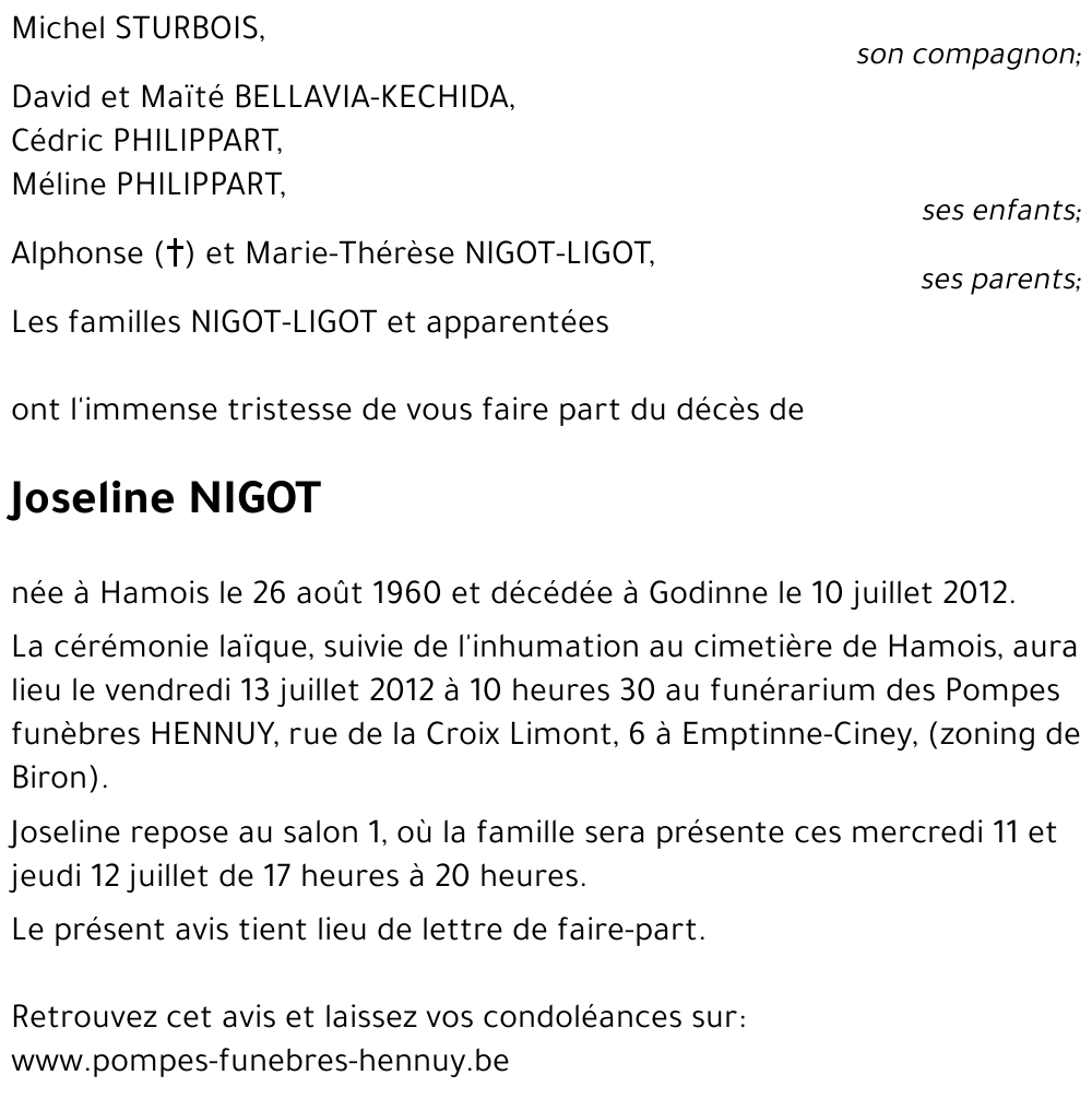 Joseline NIGOT