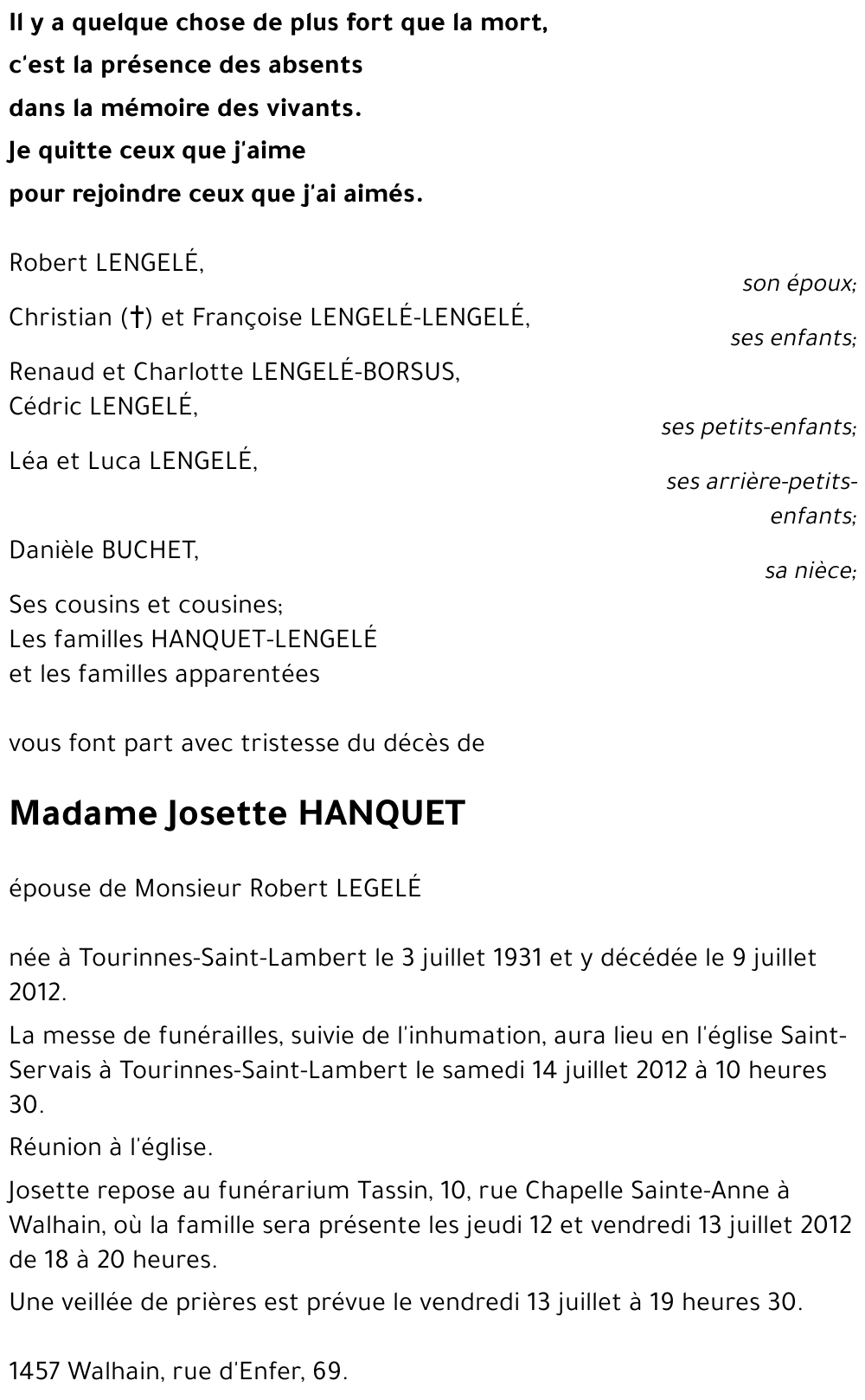 Josette HANQUET