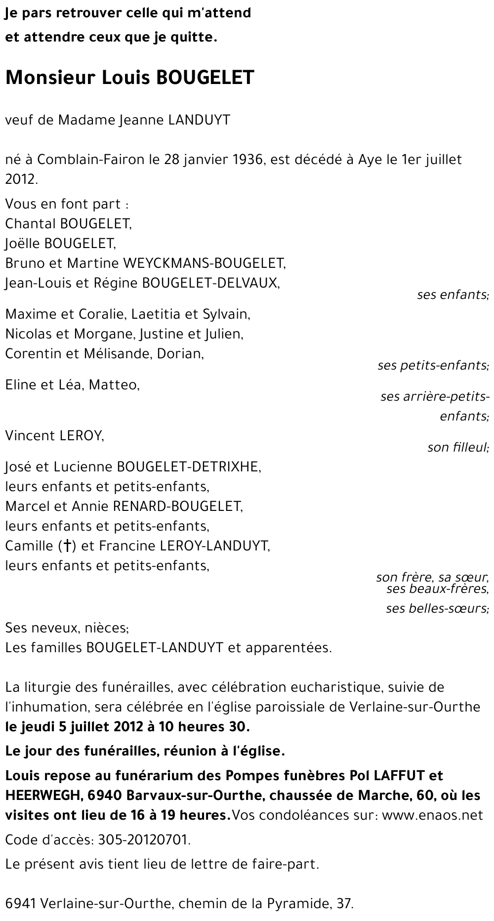 Louis BOUGELET