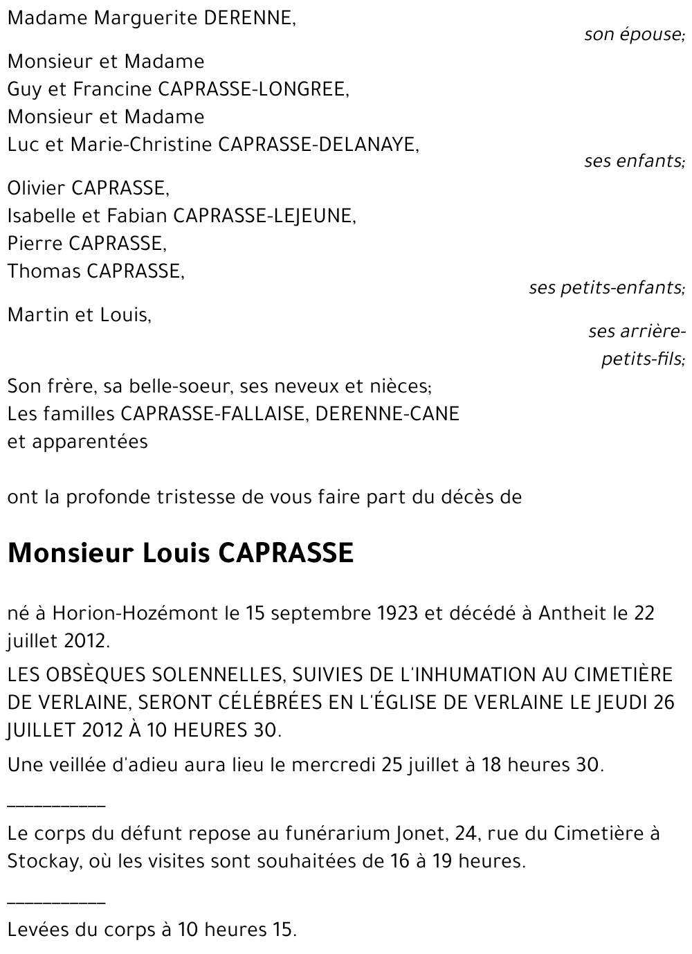 Louis CAPRASSE