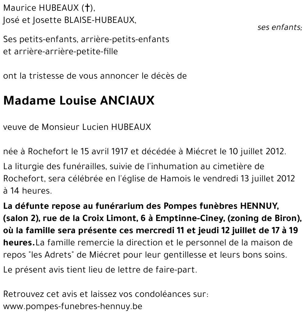 Louise ANCIAUX