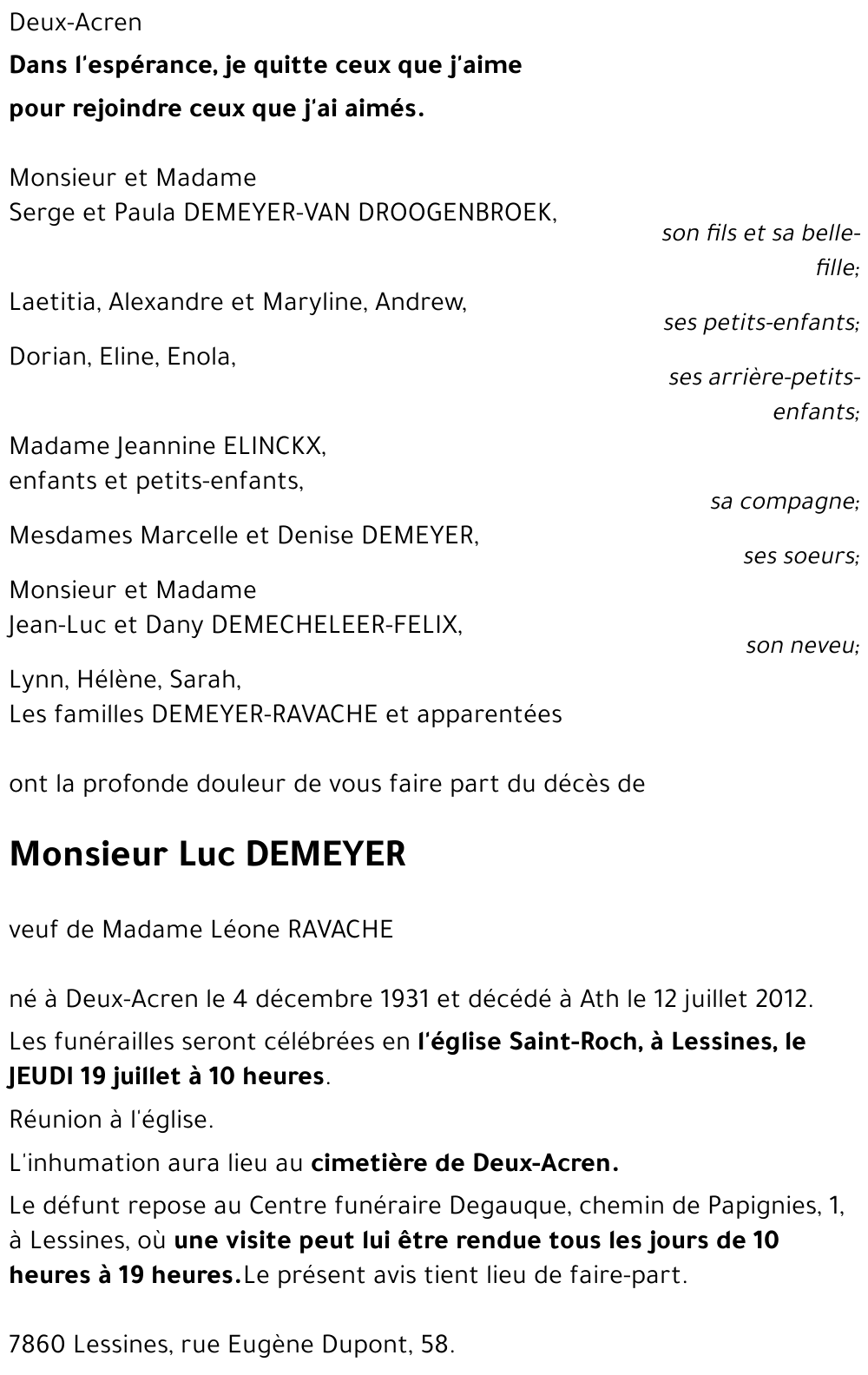 Luc DEMEYER