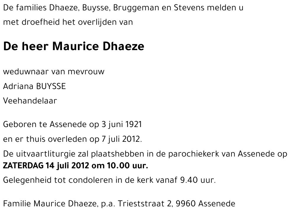 Maurice Dhaeze