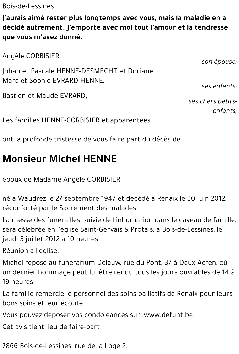 Michel HENNE