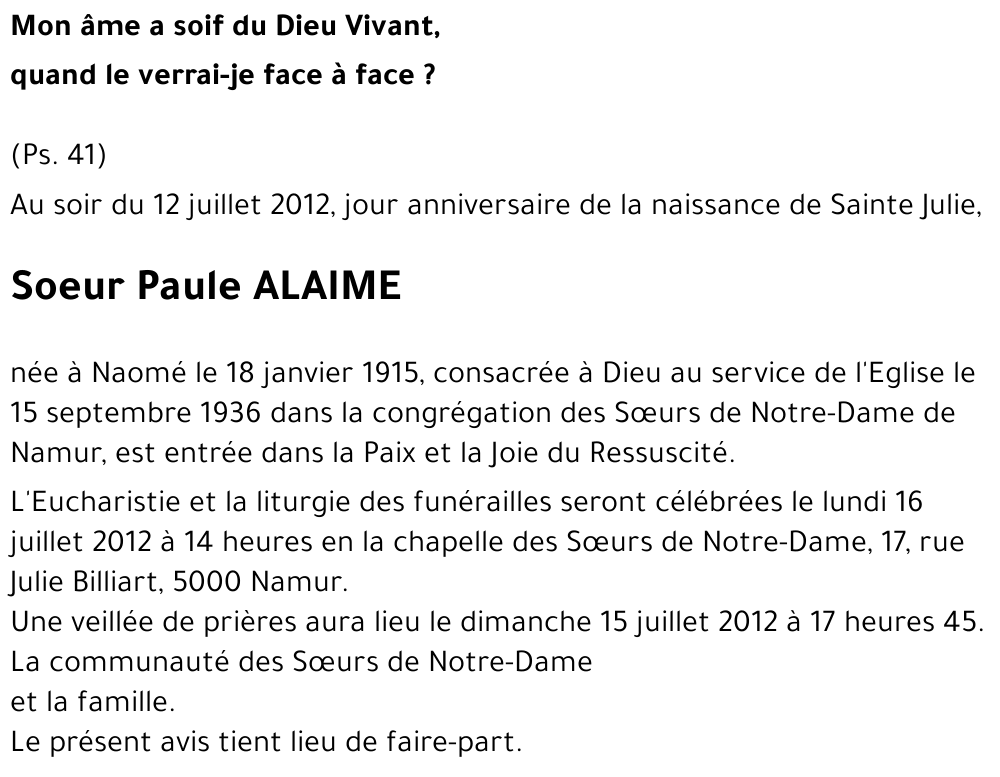 Paule ALAIME