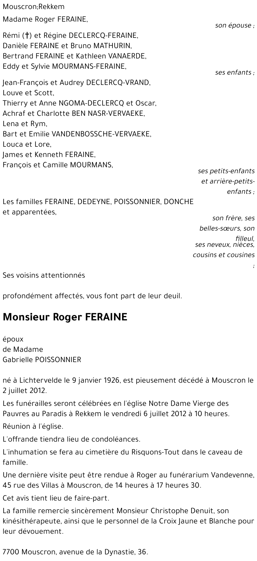 Roger FERAINE