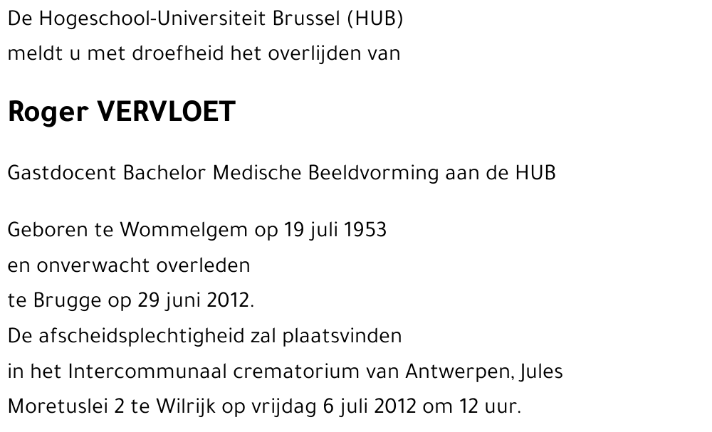 Roger VERVLOET