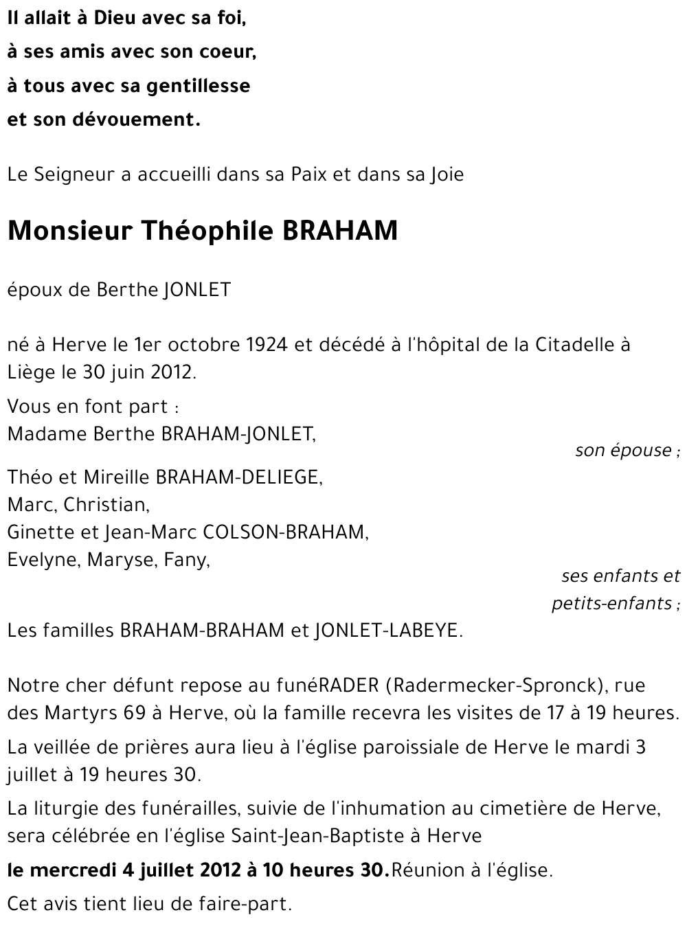 Théophile BRAHAM