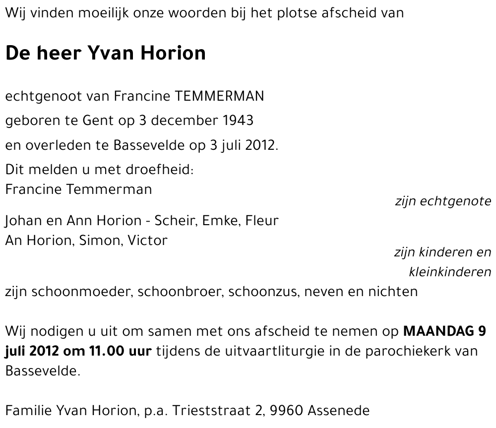 Yvan Horion