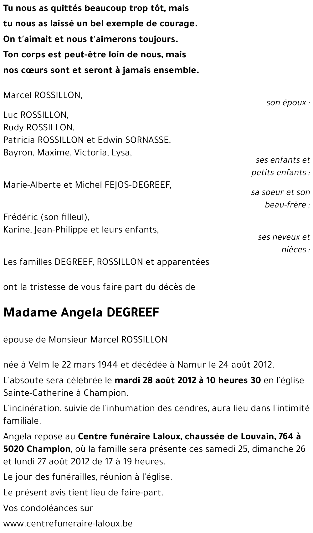 Angela DEGREEF