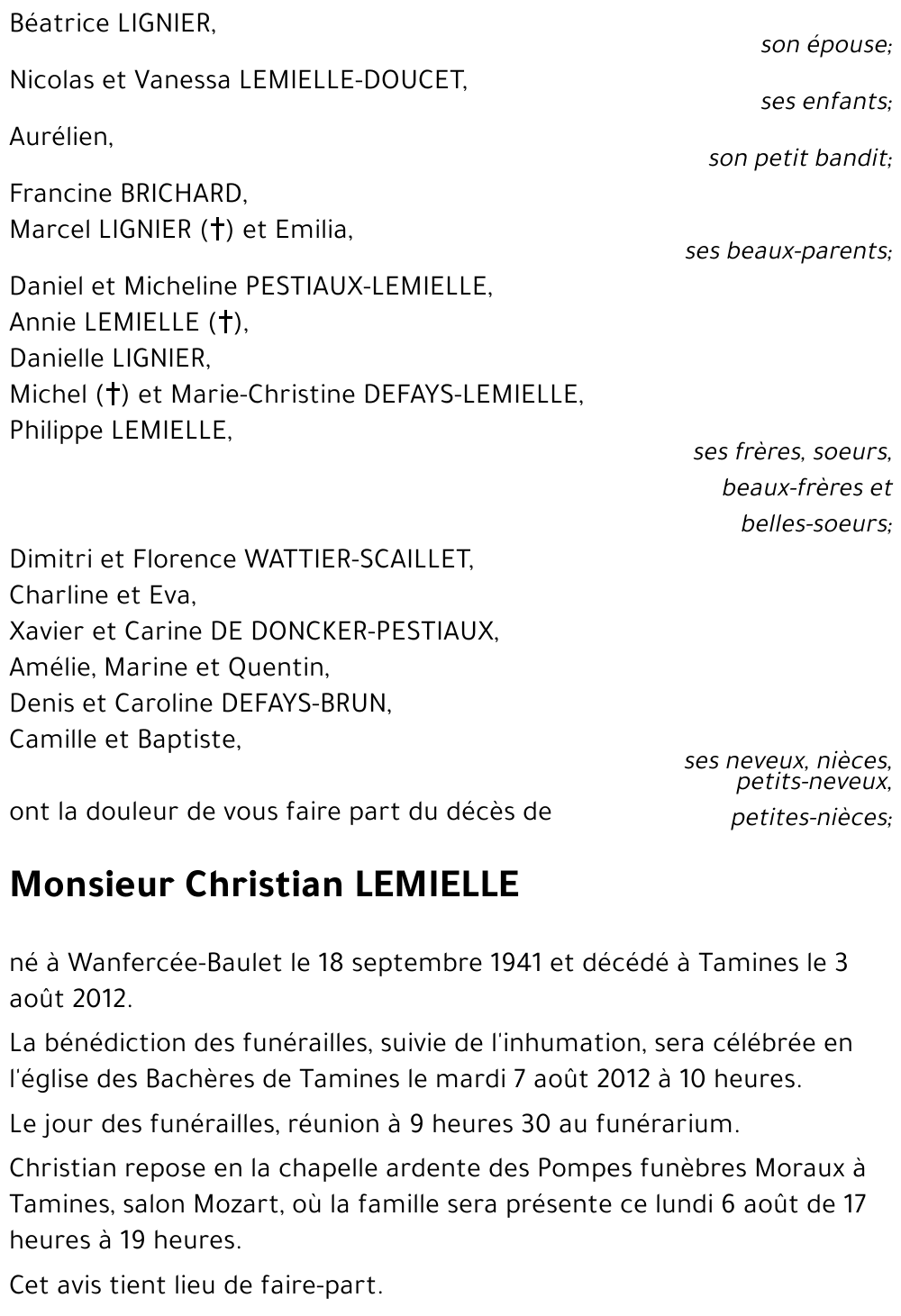 Christian LEMIELLE